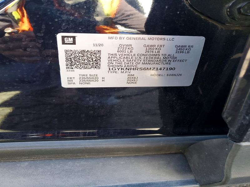 2021 Cadillac Xt5 მანქანა იყიდება აუქციონზე, vin: 1GYKNHRS6MZ147190, აუქციონის ნომერი: 68603886