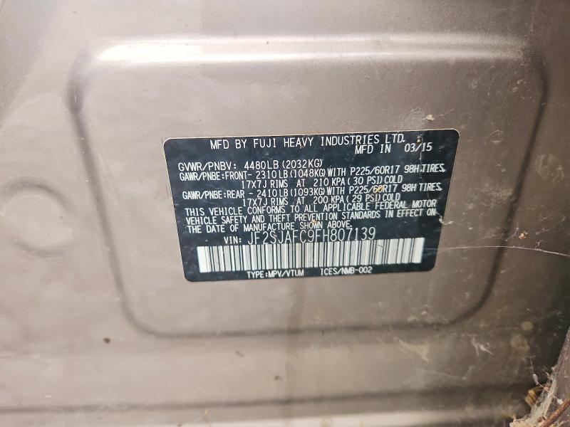 67830276 :رقم المزاد ، JF2SJAFC9FH807139 vin ، 2015 Subaru Forester مزاد بيع