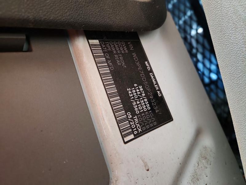 69010876 :رقم المزاد ، WD3PE7DD5GP293234 vin ، 2016 Mercedes-benz Sprinter مزاد بيع