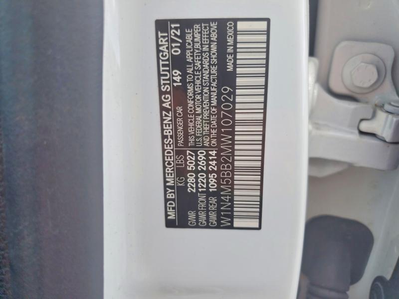 Aukcja sprzedaży 2021 Mercedes-benz Glb, vin: W1N4M5BB2MW107029, numer aukcji: 67486006