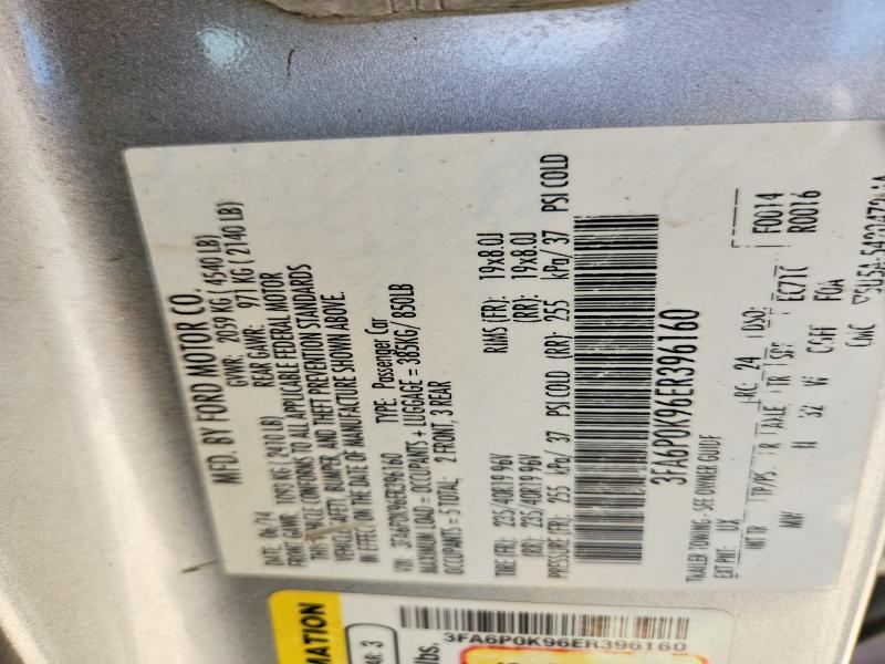 Продаж на аукціоні авто 2014 Ford Fusion, vin: 3FA6P0K96ER396160, номер лоту: 67512196