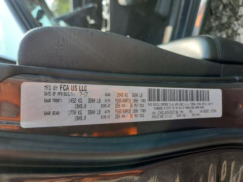 Продажа на аукционе авто 2017 Dodge Durango, vin: 1C4RDJAG5HC937188, номер лота: 66113226
