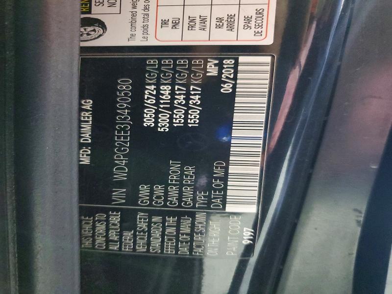 Aukcja sprzedaży 2018 Mercedes-benz Metris, vin: WD4PG2EE3J3490580, numer aukcji: 70347696