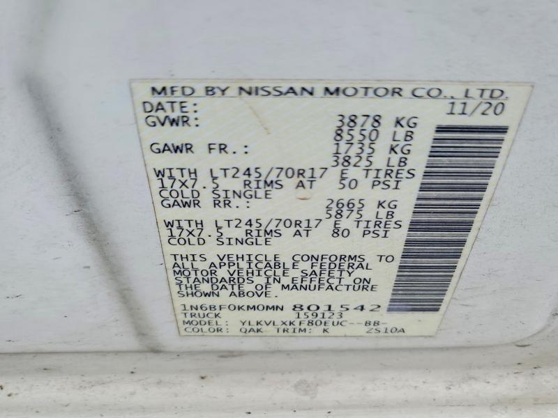 Продаж на аукціоні авто 2021 Nissan Nv, vin: 1N6BF0KM0MN801542, номер лоту: 67365966