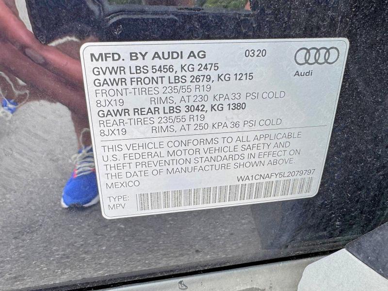 Aukcja sprzedaży 2020 Audi Q5, vin: WA1CNAFY5L2079797, numer aukcji: 68627316