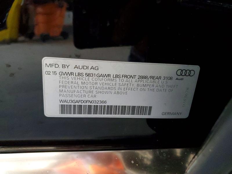 Aukcja sprzedaży 2015 Audi A8, vin: WAU3GAFD0FN032366, numer aukcji: 68411936