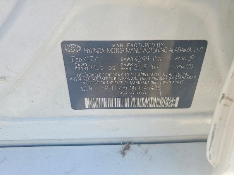 Продажа на аукционе авто 2011 Hyundai Sonata, vin: 5NPEB4AC0BH249436, номер лота: 67493916