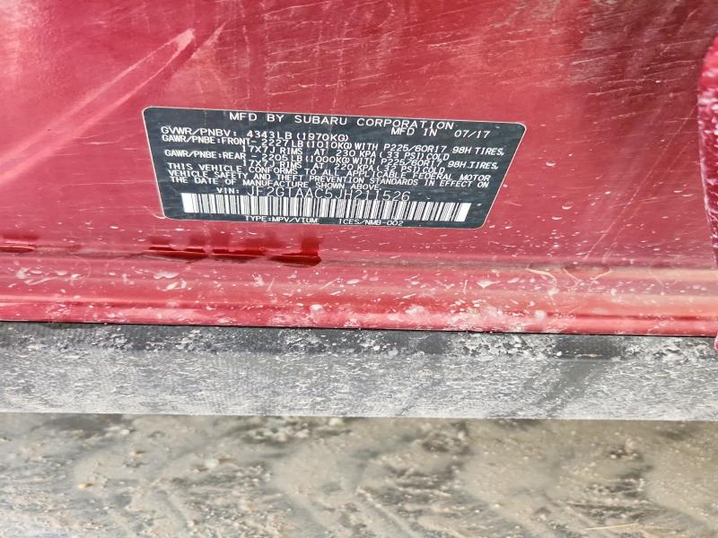 68312056 :رقم المزاد ، JF2GTAAC5JH211526 vin ، 2018 Subaru Crosstrek مزاد بيع