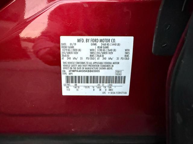 Aukcja sprzedaży 2019 Ford Edge, vin: 2FMPK4K95KBB65955, numer aukcji: 71111096