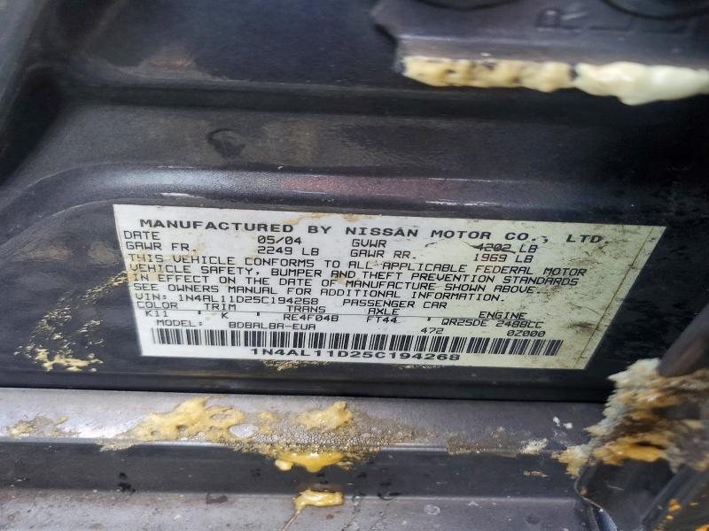 67669636 :رقم المزاد ، 1N4AL11D25C194268 vin ، 2005 Nissan Altima مزاد بيع