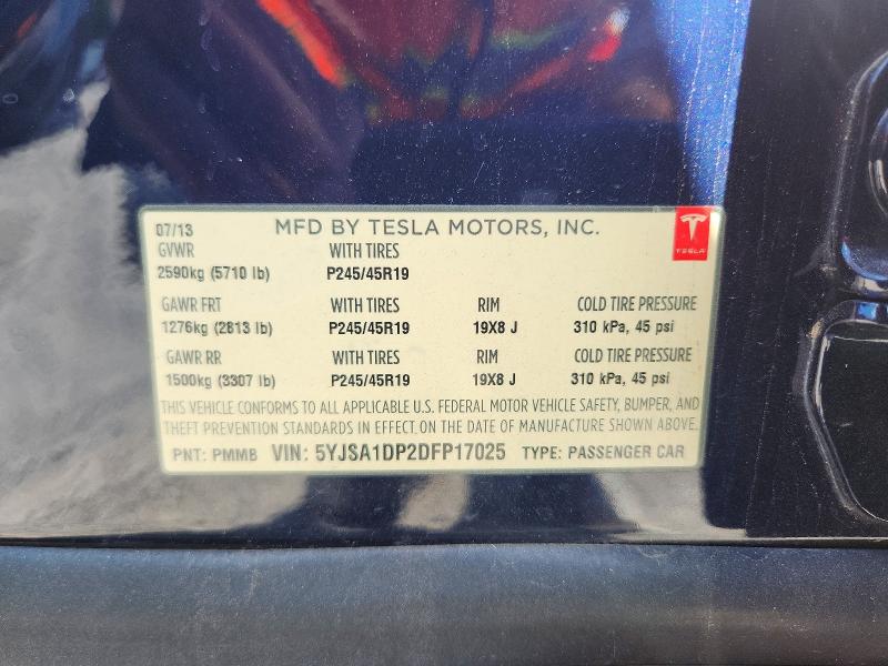 Aukcja sprzedaży 2013 Tesla Model S, vin: 5YJSA1DP2DFP17025, numer aukcji: 67974486