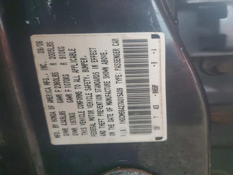 Aukcja sprzedaży 2007 Honda Accord, vin: 1HGCM66427A015409, numer aukcji: 71164406