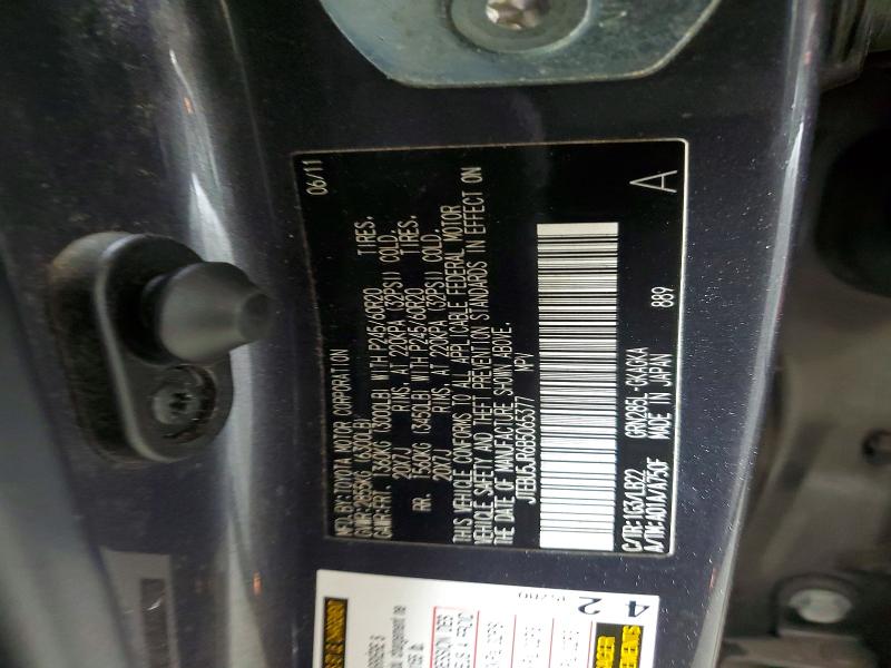 Aukcja sprzedaży 2011 Toyota 4runner, vin: JTEBU5JR6B5065377, numer aukcji: 70306636