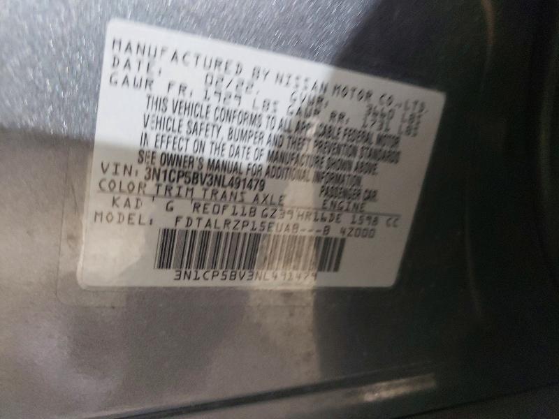 Aukcja sprzedaży 2022 Nissan Kicks, vin: 3N1CP5BV3NL491479, numer aukcji: 69789146