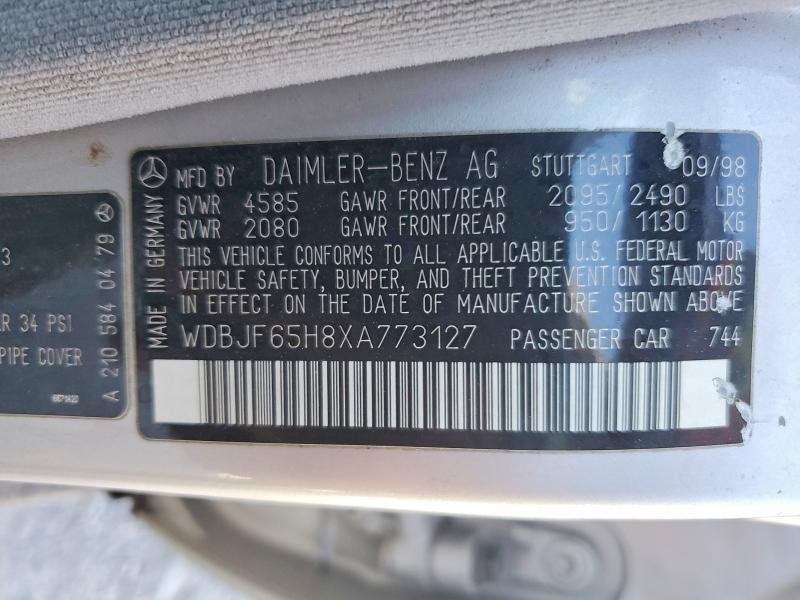 Продаж на аукціоні авто 1999 Mercedes-benz E, vin: WDBJF65H8XA773127, номер лоту: 69070756
