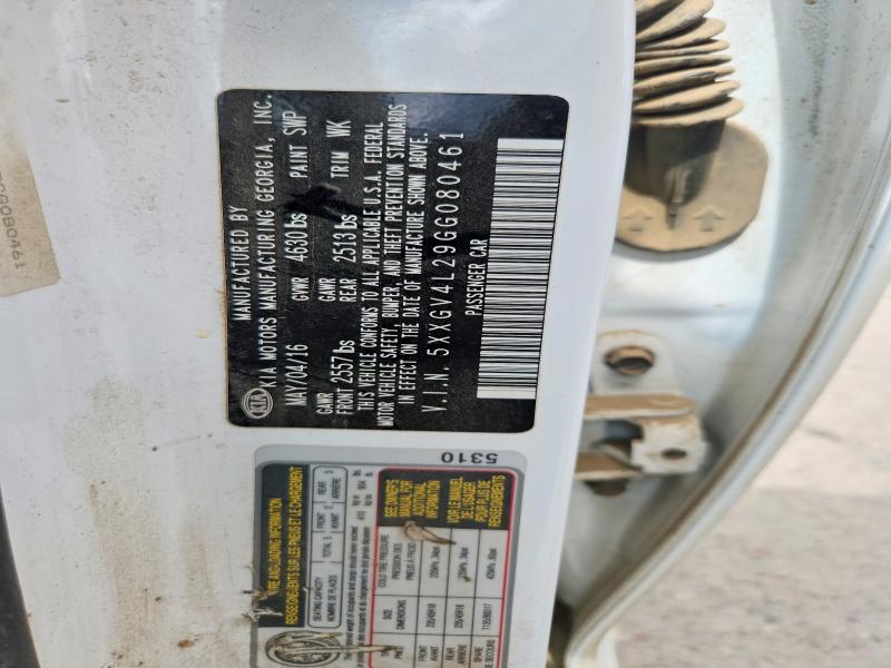 67287646 :رقم المزاد ، 5XXGV4L29GG080461 vin ، 2016 Kia Optima مزاد بيع