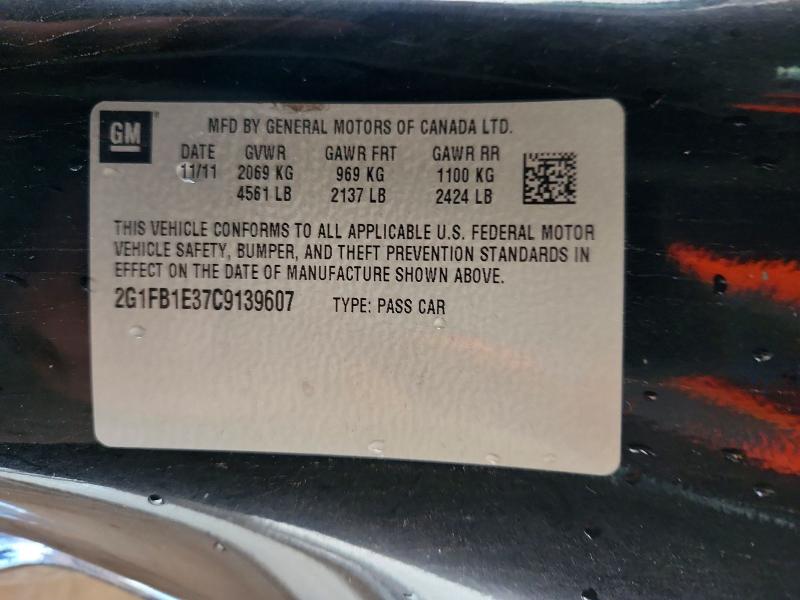 Aukcja sprzedaży 2012 Chevrolet Camaro, vin: 2G1FB1E37C9139607, numer aukcji: 71067496