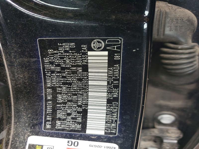 70075256 :رقم المزاد ، 2T1BURHE0JC090498 vin ، 2018 Toyota Corolla مزاد بيع