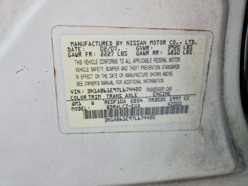 69946426 :رقم المزاد ، 3N1AB61E97L674420 vin ، 2007 Nissan Sentra مزاد بيع