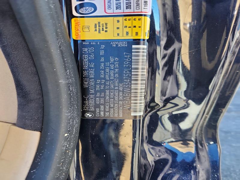 67884266 :رقم المزاد ، WBABW33475PL39647 vin ، 2005 Bmw 325 مزاد بيع