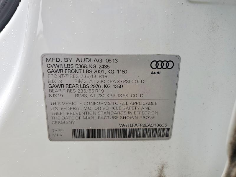 Продажа на аукционе авто 2014 Audi Q5, vin: WA1LFAFP2EA013639, номер лота: 70001076