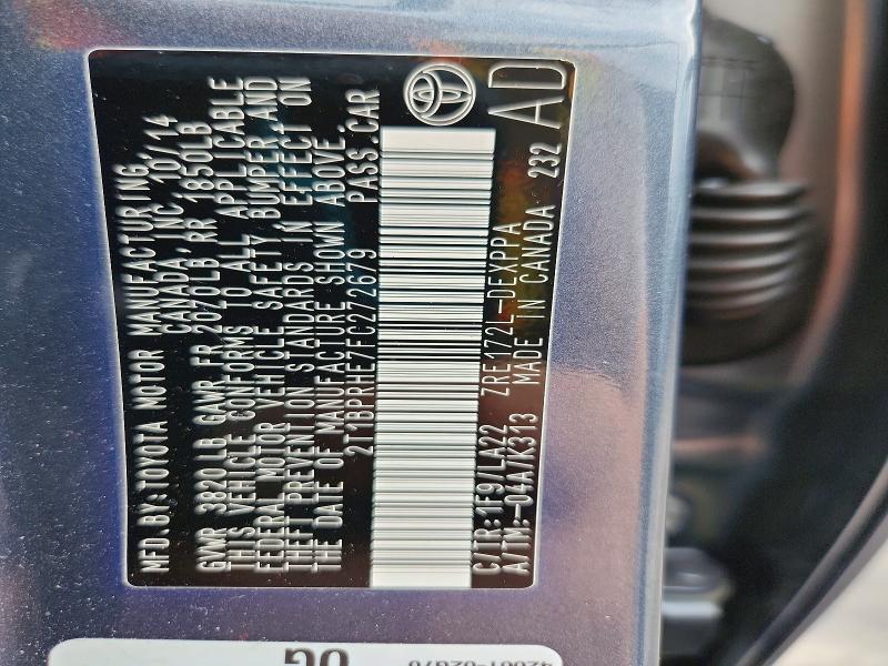 Aukcja sprzedaży 2015 Toyota Corolla, vin: 2T1BPRHE7FC272679, numer aukcji: 69249246