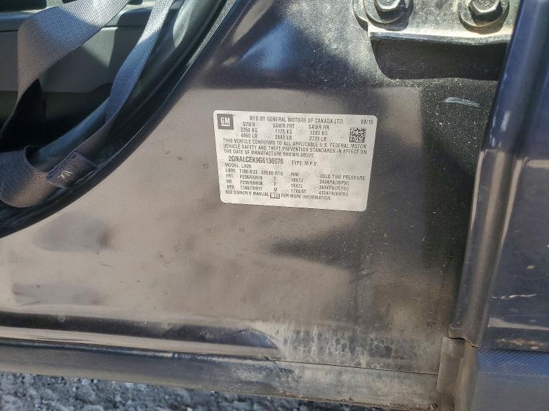67730916 :رقم المزاد ، 2GNALCEK9G6136076 vin ، 2016 Chevrolet Equinox مزاد بيع