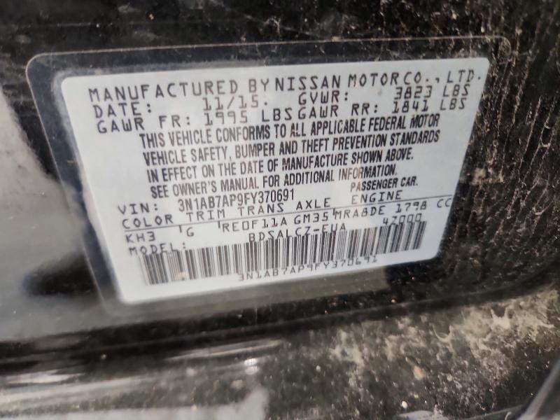 Продажа на аукционе авто 2015 Nissan Sentra, vin: 3N1AB7AP9FY370691, номер лота: 67613296