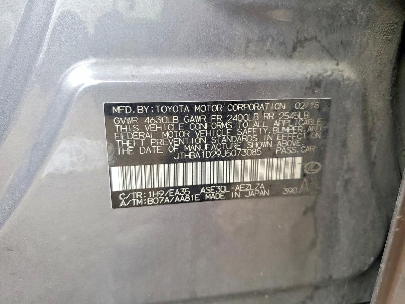 Продажа на аукционе авто 2018 Lexus Is, vin: JTHBA1D29J5073085, номер лота: 67473016