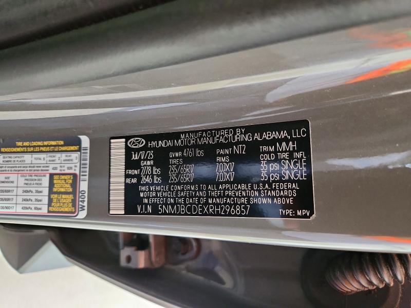 Aukcja sprzedaży 2024 Hyundai Tucson, vin: 5NMJBCDEXRH296857, numer aukcji: 67436116