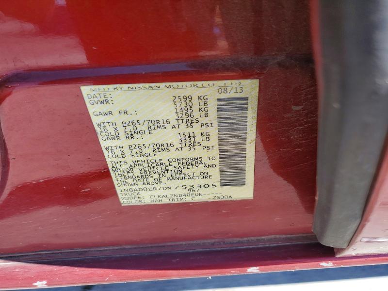 Продаж на аукціоні авто 2013 Nissan Frontier, vin: 1N6AD0ER7DN753305, номер лоту: 67095566