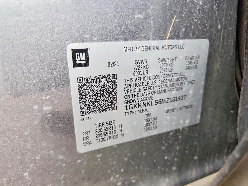 Aukcja sprzedaży 2021 Gmc Acadia, vin: 1GKKNKLS6MZ181937, numer aukcji: 67415856