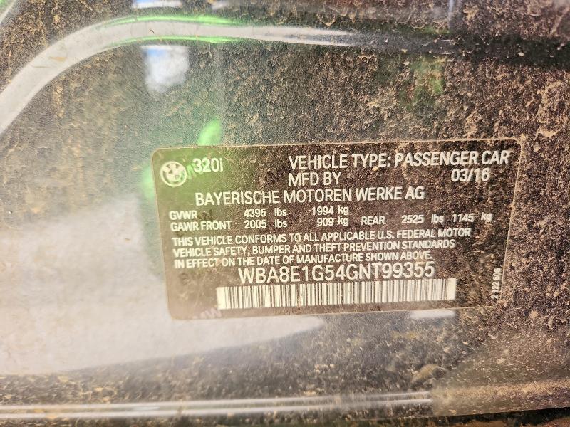 67436246 :رقم المزاد ، WBA8E1G54GNT99355 vin ، 2016 Bmw 320 مزاد بيع
