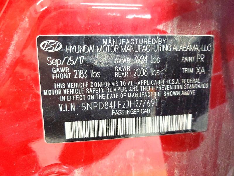 Aukcja sprzedaży 2018 Hyundai Elantra, vin: 5NPD84LF2JH277691, numer aukcji: 68577216