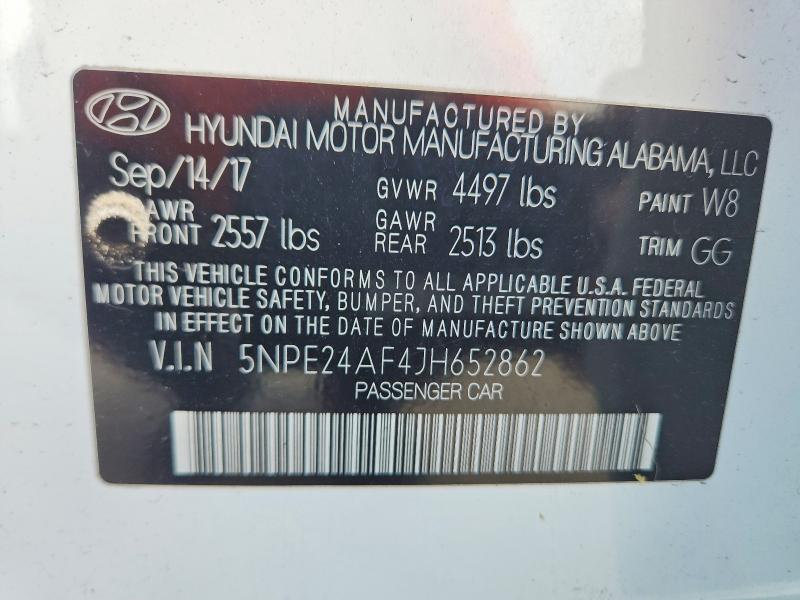 Продаж на аукціоні авто 2018 Hyundai Sonata, vin: 5NPE24AF4JH652862, номер лоту: 67876986