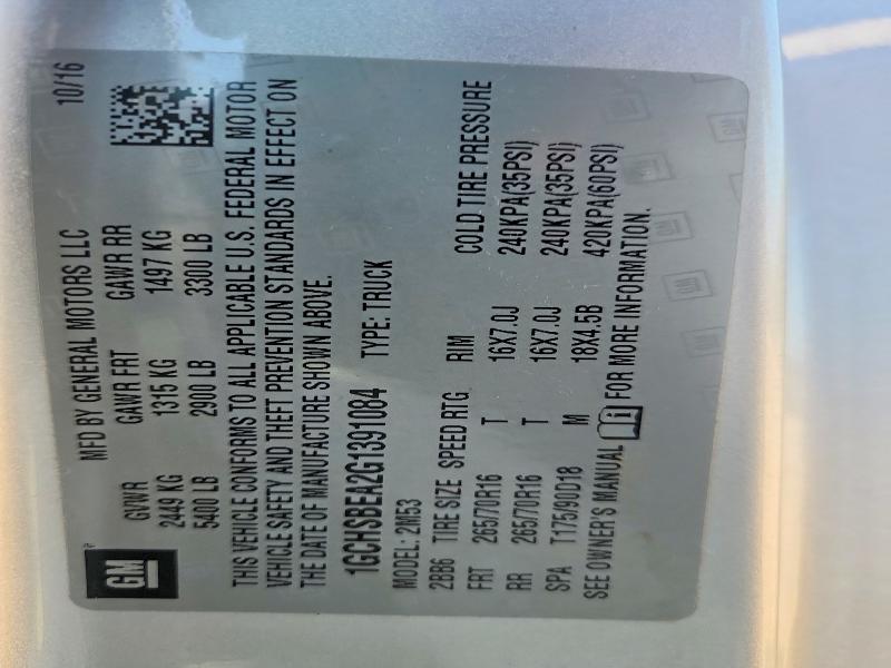 Aukcja sprzedaży 2016 Chevrolet Colorado, vin: 1GCHSBEA2G1391084, numer aukcji: 68935096