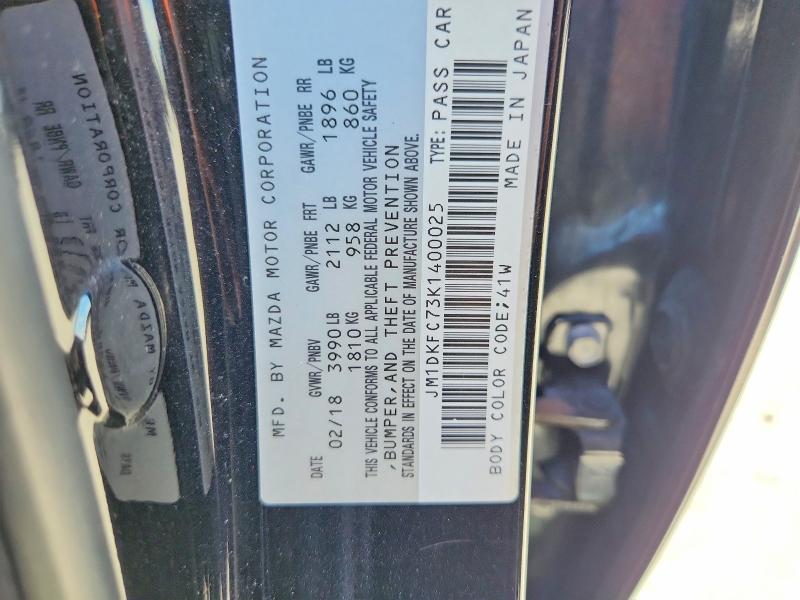 67549526 :رقم المزاد ، JM1DKFC73K1400025 vin ، 2019 Mazda Cx-3 مزاد بيع