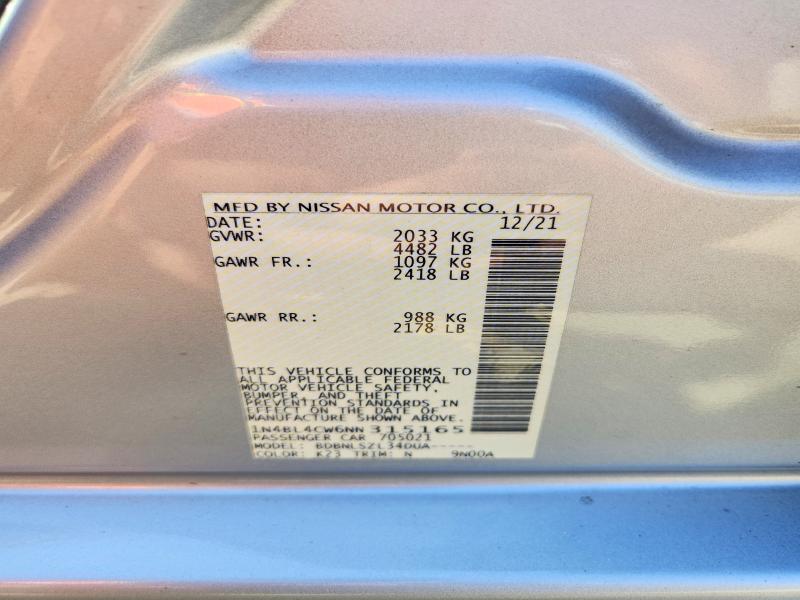 Продаж на аукціоні авто 2022 Nissan Altima, vin: 1N4BL4CW6NN315165, номер лоту: 67652106