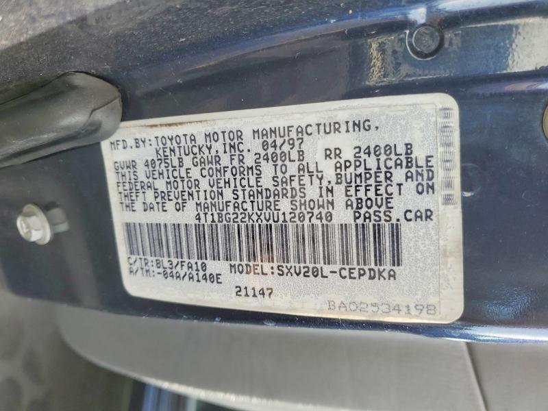 Auction sale of the 1997 Toyota Camry, vin: 4T1BG22KXVU120740, lot number: 70026166
