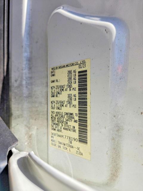 69520256 :رقم المزاد ، 5N1BT3AAXPC778190 vin ، 2023 Nissan Rogue مزاد بيع