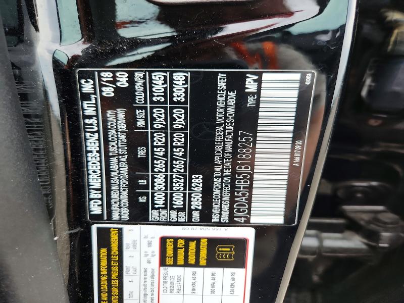 67608056 :رقم المزاد ، 4JGDA5HB5JB188257 vin ، 2018 Mercedes-benz Gle مزاد بيع