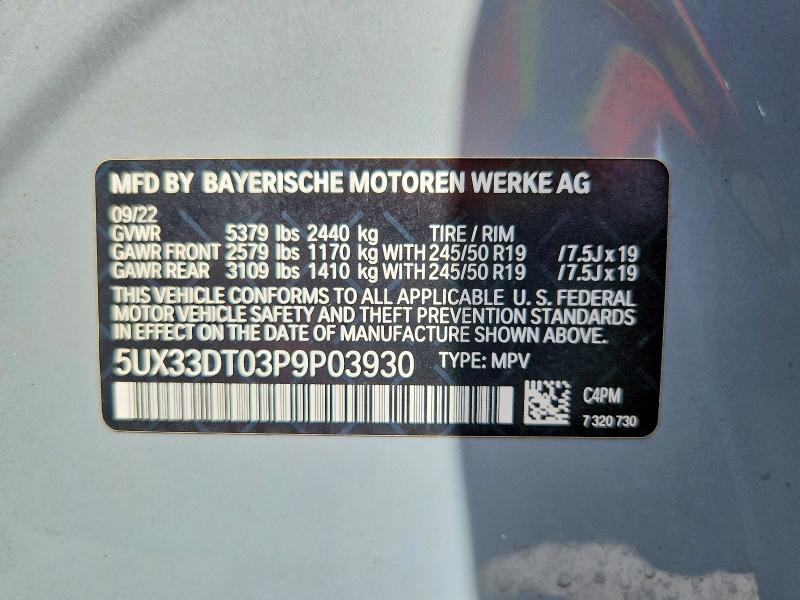 Продажа на аукционе авто 2023 Bmw X4, vin: 5UX33DT03P9P03930, номер лота: 67988036