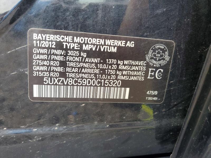 Продаж на аукціоні авто 2013 Bmw X5, vin: 5UXZV8C59D0C15320, номер лоту: 67163846