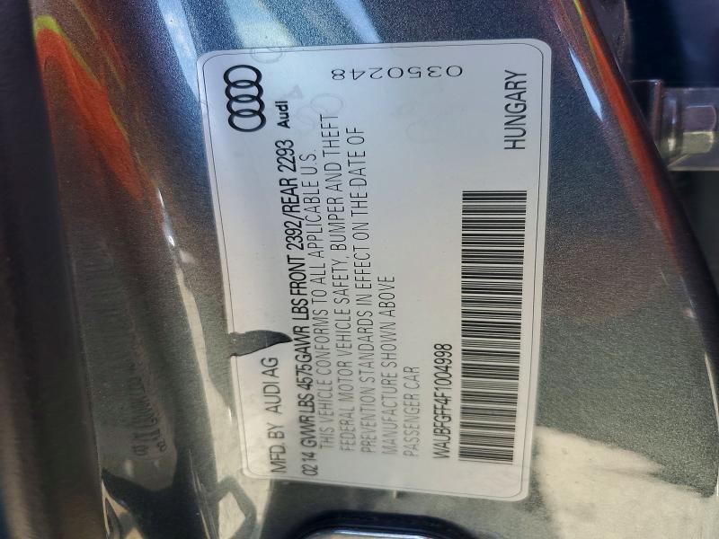 68390056 :رقم المزاد ، WAUBFGFF4F1004998 vin ، 2015 Audi A3 مزاد بيع
