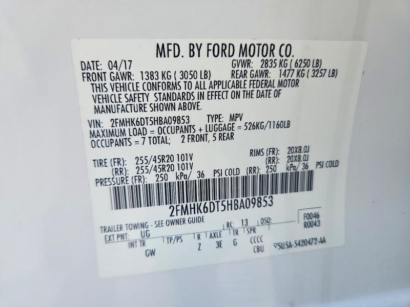 Aukcja sprzedaży 2017 Ford Flex, vin: 2FMHK6DT5HBA09853, numer aukcji: 69343156