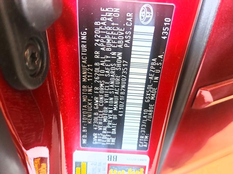 Aukcja sprzedaży 2022 Toyota Avalon, vin: 4T1DZ1FB2NU073517, numer aukcji: 67719796