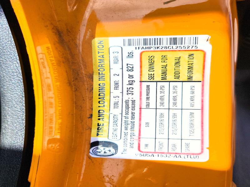 2012 Ford Focus მანქანა იყიდება აუქციონზე, vin: 1FAHP3K28CL255275, აუქციონის ნომერი: 62853976