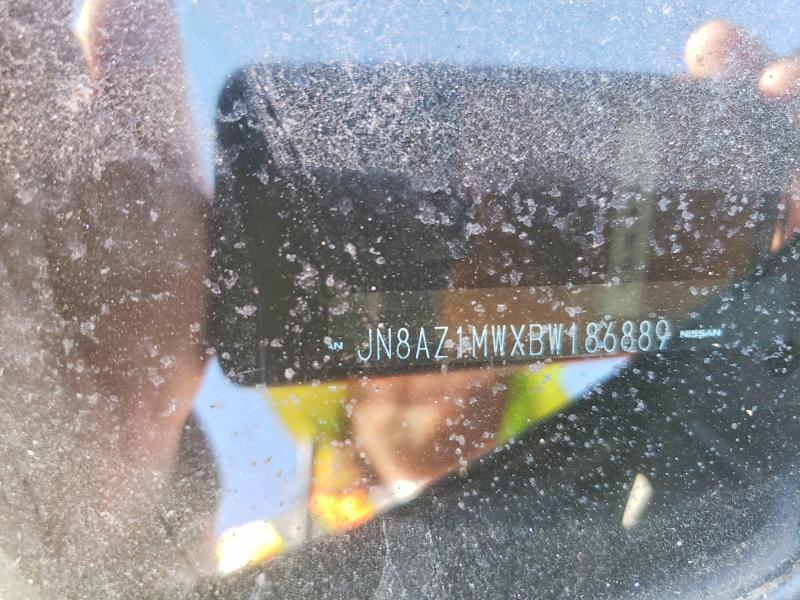 2011 Nissan Murano მანქანა იყიდება აუქციონზე, vin: JN8AZ1MWXBW186889, აუქციონის ნომერი: 70697836