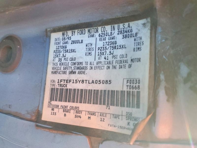 Продаж на аукціоні авто 1996 Ford F150, vin: 1FTEF15Y8TLA05085, номер лоту: 71075926