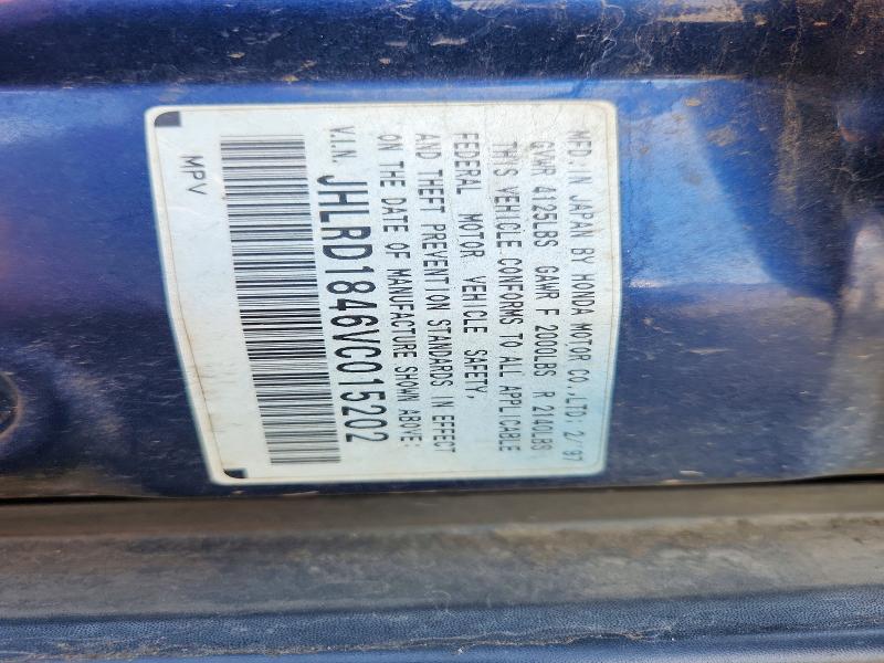 68324916 :رقم المزاد ، JHLRD1846VC015202 vin ، 1997 Honda Cr-v مزاد بيع